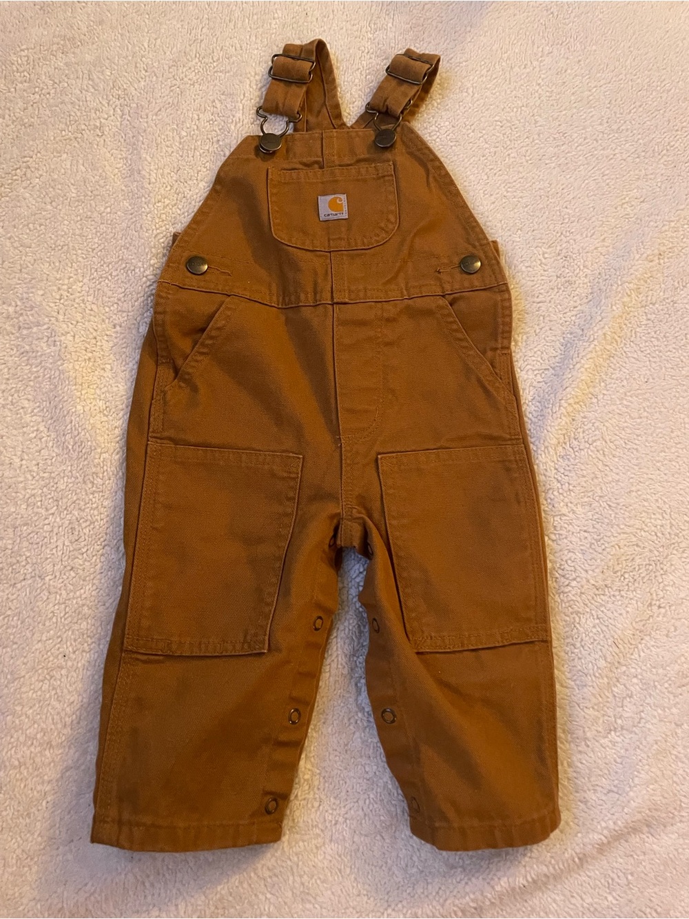Carhartt Kids Caramel Brown Work Overalls